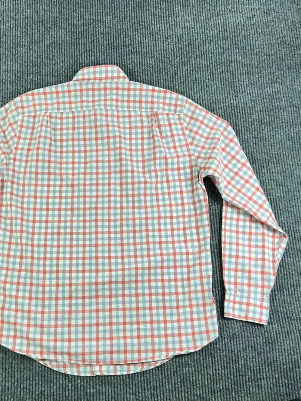 J.Crew Button Down Mens Size M Long Sleeve Plaid Red White Shirt 69152